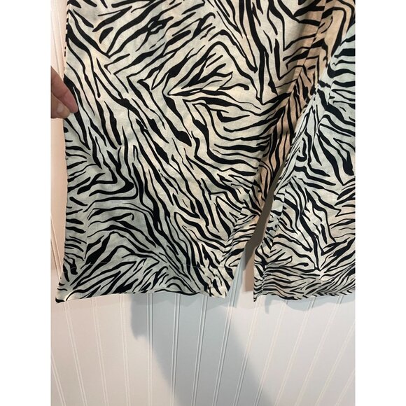 Nicole Miller New York Zebra Print 100% Linen Wide-Leg Pants Size S - Picture 4 of 13